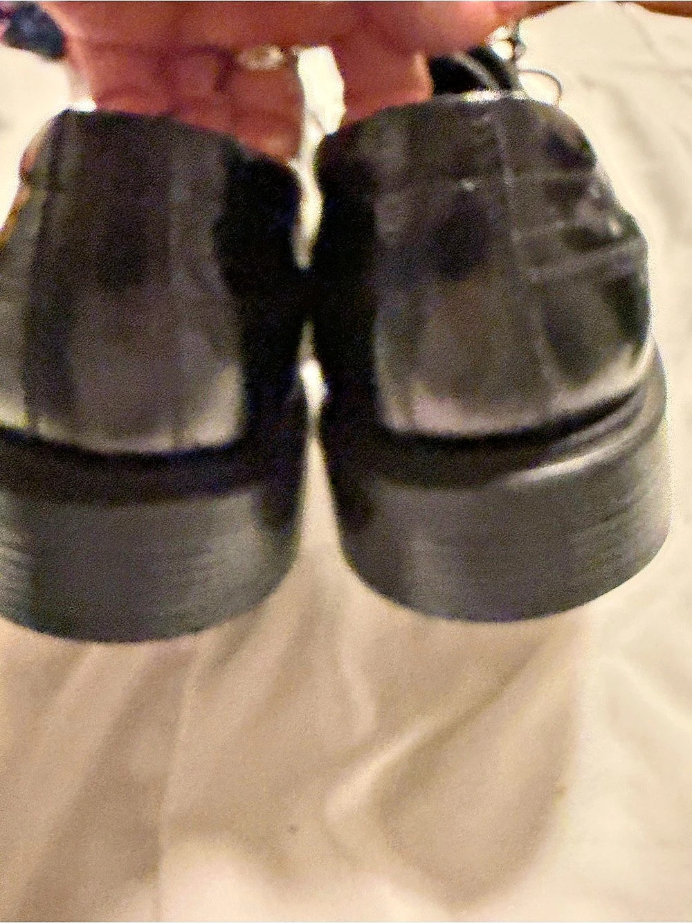 Bostonian Men’s Black Leather Split Toe Oxford Dress Shoes Size 11 Italy - Picture 3 of 7